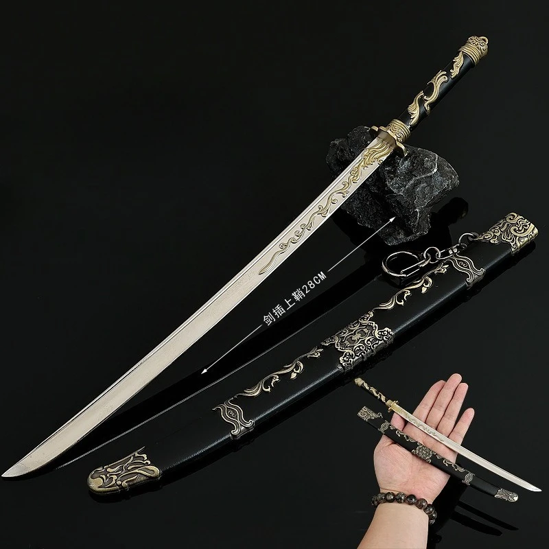 28 ซม./11.02in การฝึกอบรมดาบอาวุธ Props Eternal Night Star River เกมอุปกรณ์ต่อพ่วง Party Supplies ของเล่นเด็กสะสมเครื่องประดับ