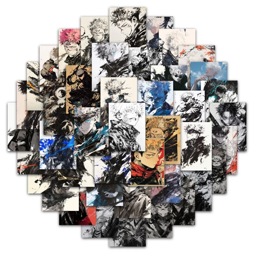 63 Jujutsu Kaisen Ink Wash Style Stickers (Anime) - Artistic Character Decals for Fans & Decor（ Anime Worlds Store）