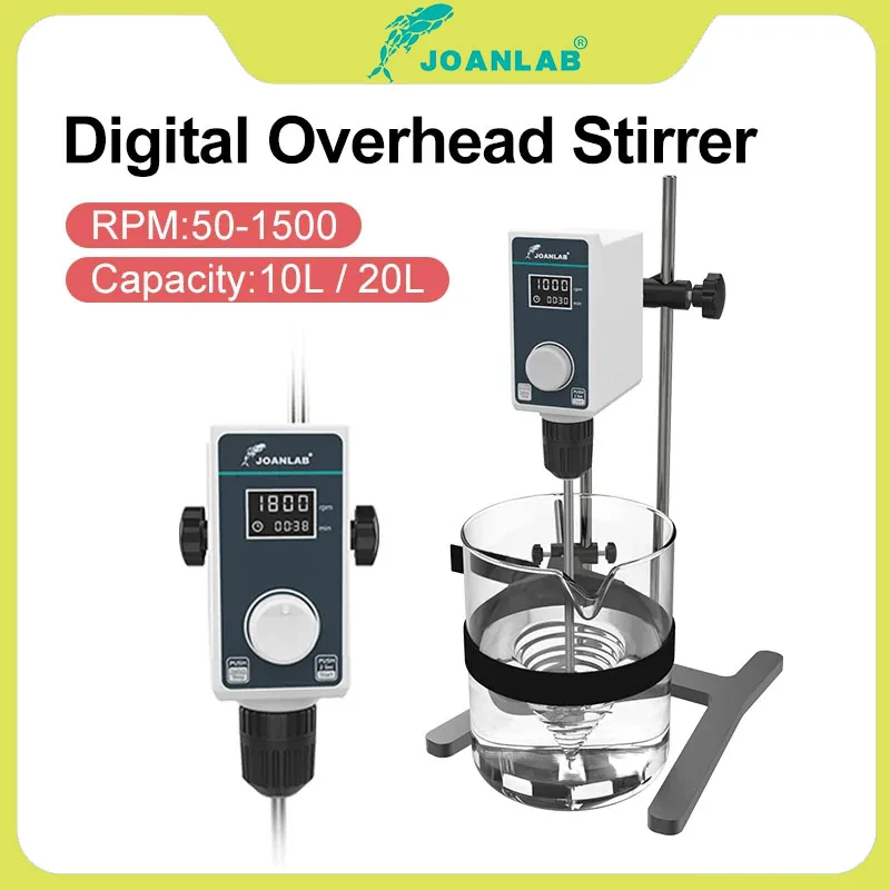 

JOANLAB Mixer Lab Electric Stirrer Digital Display Overhead Stirrer Adjustable Height Lab Equipment 110V To 220V