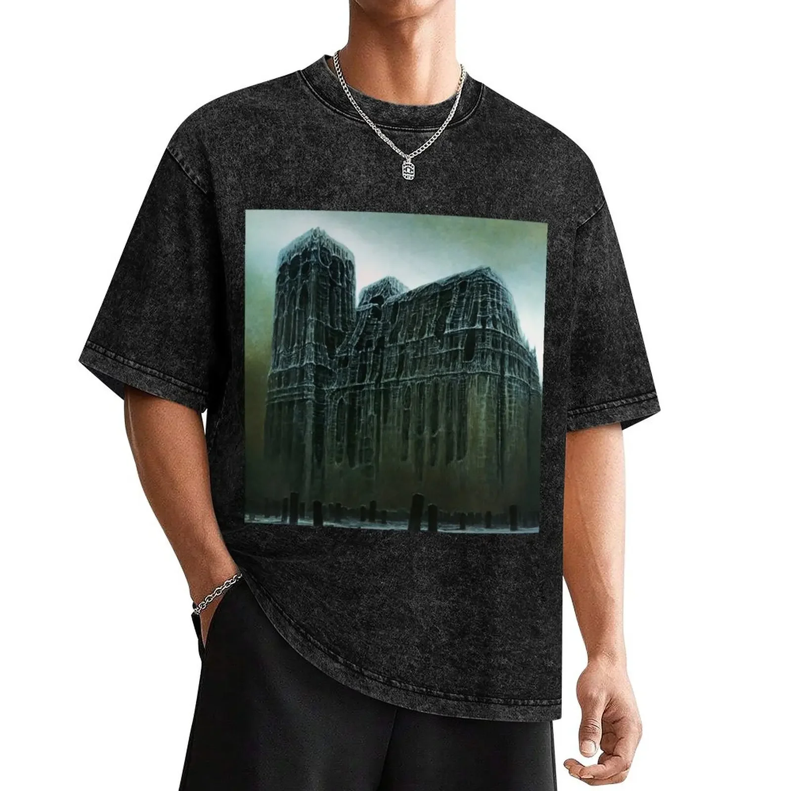 

Untitled, by Zdzisaw Beksiński T-Shirt blacks baggy shirts graphics fitted t shirts for men