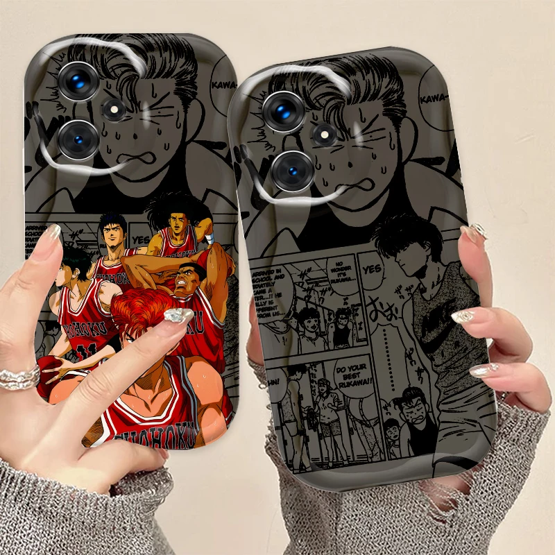 Slam Dunk Anime For Xiaomi Redmi Note 13 12 12S 11S 11 10 9 8 10A 9C 9T Pro Plus 5G Wave Oil Cover Phone Case