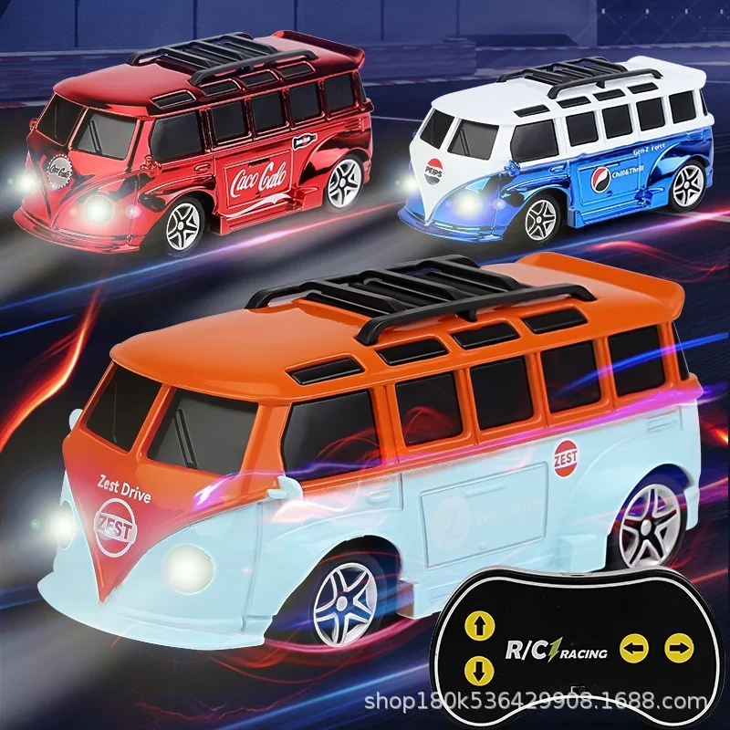 

New 1:43 Alloy Remote Control Car 2.4g Mini Bus T1 Car Model Children'S Toys Gifts Ornaments Collectibles