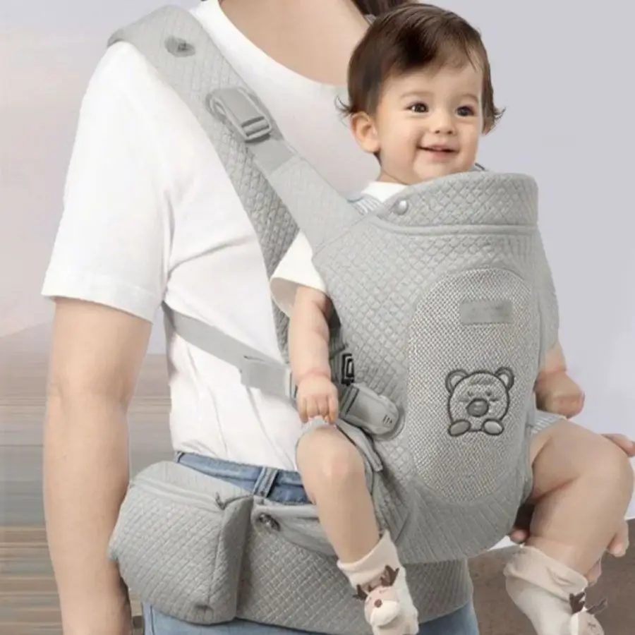 Переноска-кенгуру Эргономичный дизайн Регулируемые лямки Удобная и безопасная переноска для мужчин и женщин Детский слинг для малышей