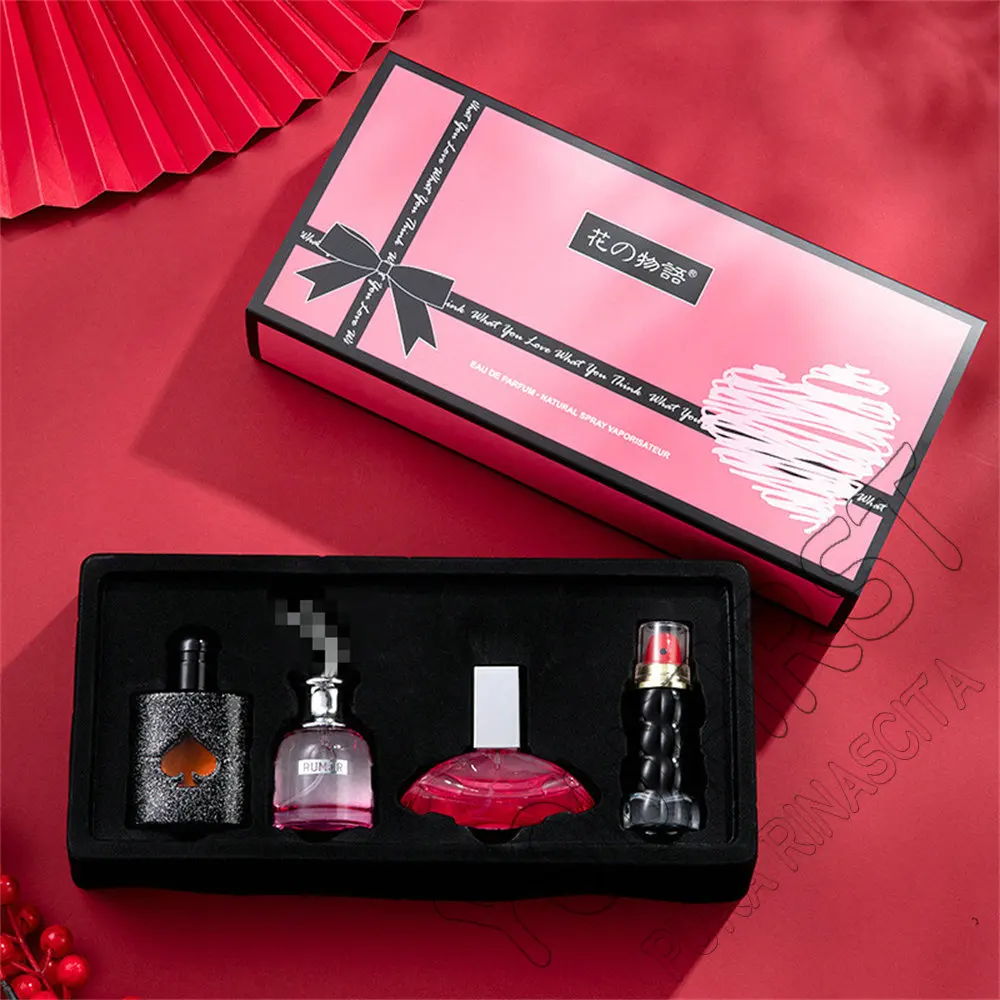Private Brand Perfume Women Eau De Parfums Dames 105ml Perfumes De Mujer Originales Gift Box 4Pcs Set Natural Floral Scent Spray