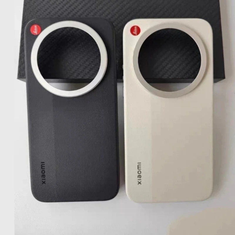 

Original Xiaomi 17 Ultra Leica Case w/ Adjustable Lens Ring, Magnetic PU Leather Back Cover for Mi 17Ultra