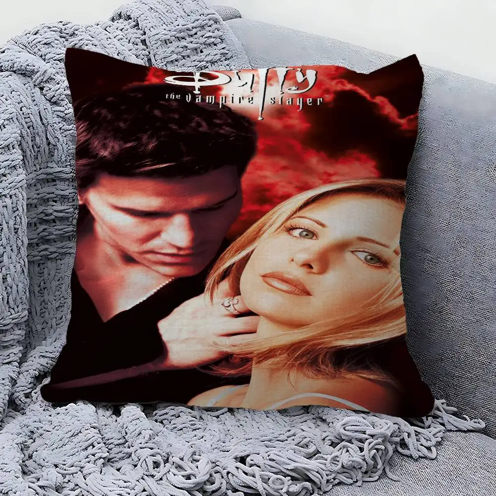 أنيمي بافي مصاص الدماء القاتل وسادة تغطي الكرتون أريكة ديكور المنزل الطباعة على الوجهين قصيرة أفخم لطيف غطاء الوسادة