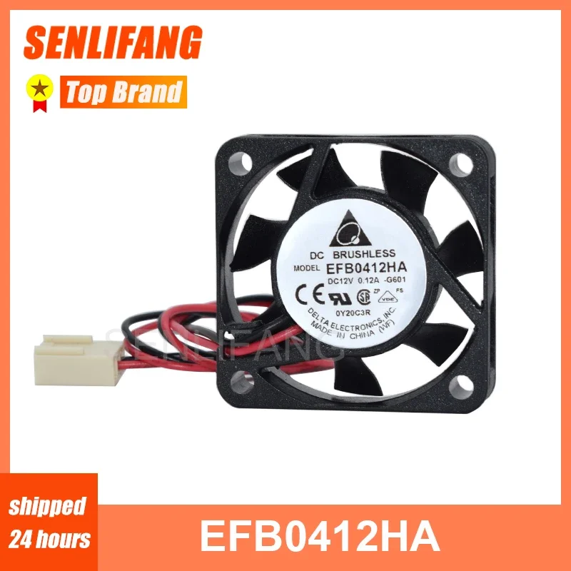 4CM Fan EFB0412HA DC12V 0.12A 40X40X10MM Cooling Two Lines Server Cooler For Delta