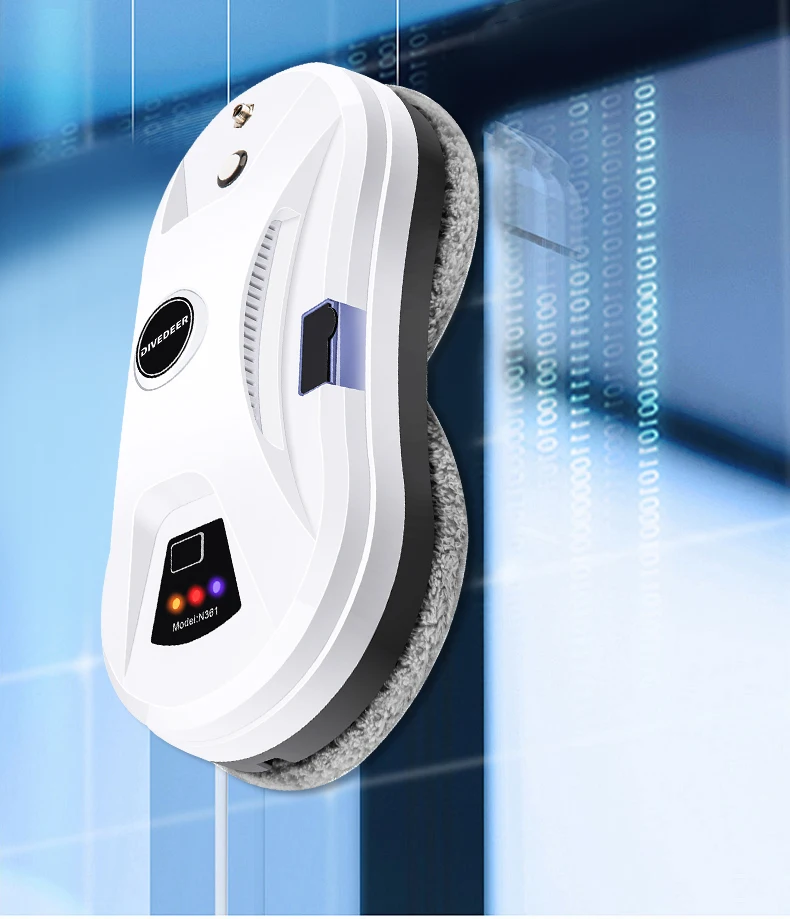 DIVEDEER Window Cleaner 5600PA High Suction Electric Spray Window Cleaner Anti Fall Remote Control Cleaner