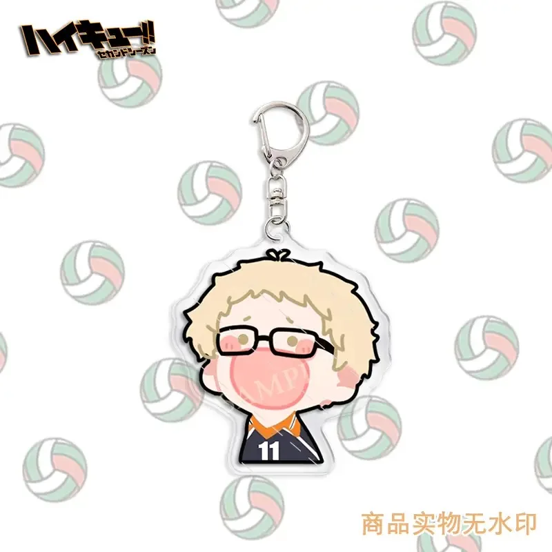 Anime Haikyuu!! Kozume Kenma Shoyo Hinata Cosplay Keychain Cartoon Student Backpack HD Pendant Ambitus