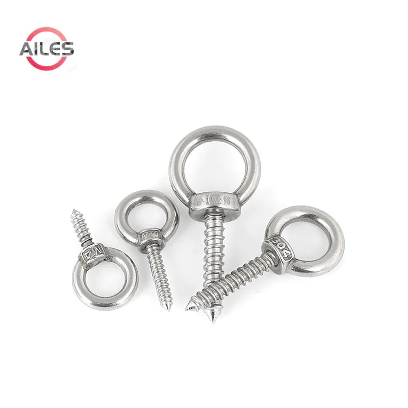 304 Stainless Steel M4 M5 M6 M8 M10 M12 M16 Self Tapping Eye Ring Nut Bolt Eye Lifting Hooks Sound Speaker Screws Self Tapping