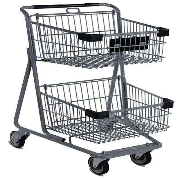 High grade and cheap price supermarket metal shopping trolley truck