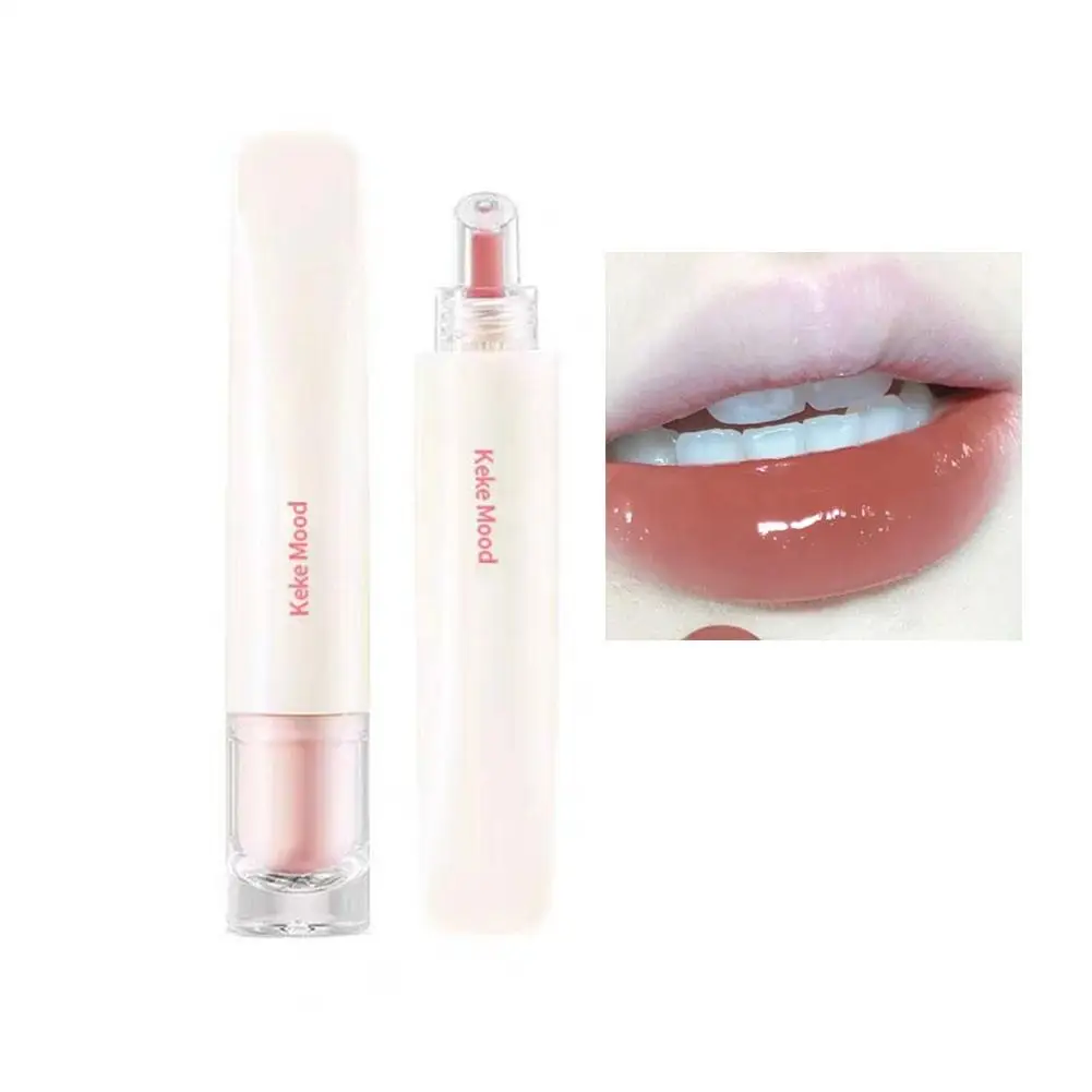 Eisiges transparentes Gelee Lippenstift Kristall getönte Lippen balsam Lippen lippe Anti-Riss-Pflege Reparatur 4 Pfirsich glanz Kosmetik farben v3p2