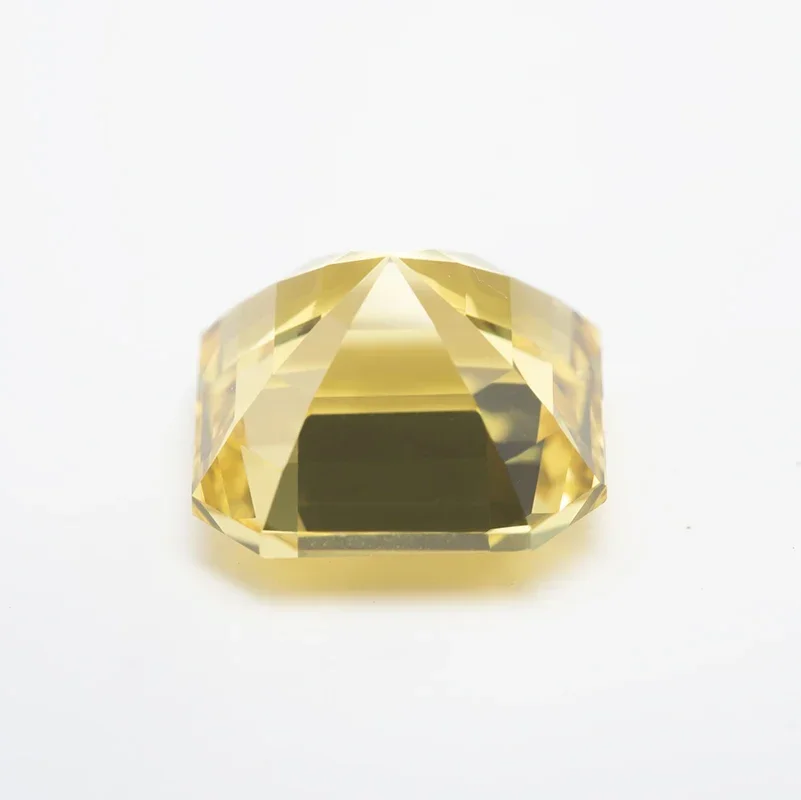 Lab Grown Sapphire  Asscher Cut yellow Color VVS1 Charms DIY for Jewelry Making Materials Selectable AGL Certificate