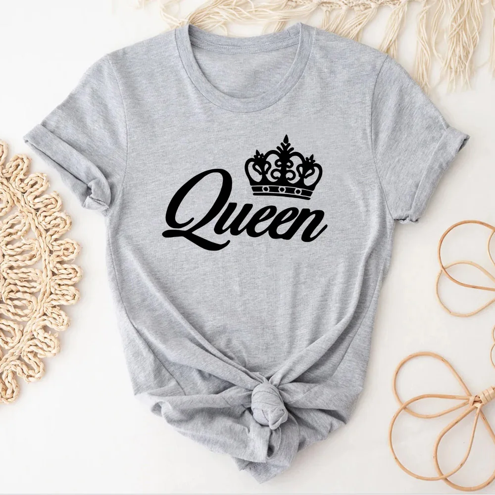 Queen t shirt women hip hop Pastel 2000s Vintage Retro Breathable top tees graphic University Gothic women