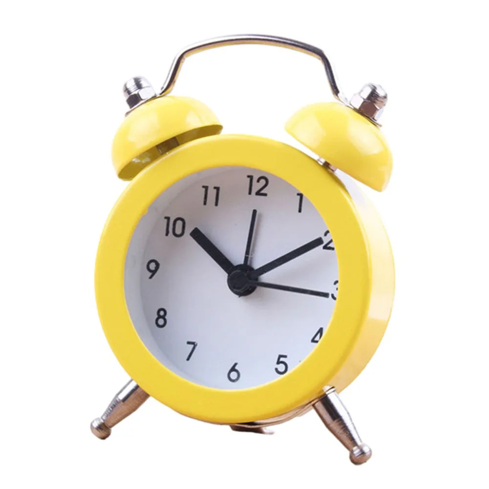 Brand New Alarm Clock Quartz Clock Quartz Movement A Little Sound Classic Double Bell Glass Lens Home Quartz Clock