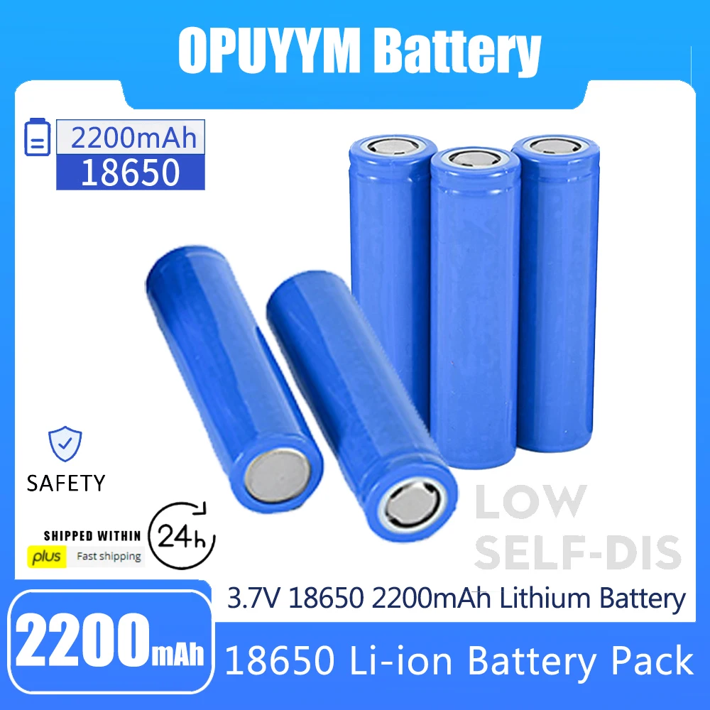 18650 Lithium Battery 3.7V 2200mAh 20A Li-ion Rechargeable Batteries 100% New Electrical Charging Battery For Flashlight