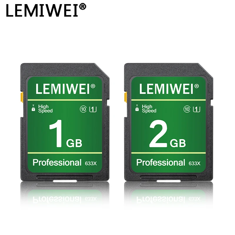 LEMIWEI-tarjeta SD Original para dispositivos digitales, dispositivo de memoria Flash SDXC de alta velocidad, profesional, 633X, 256MB, 512MB, 1GB, 2GB