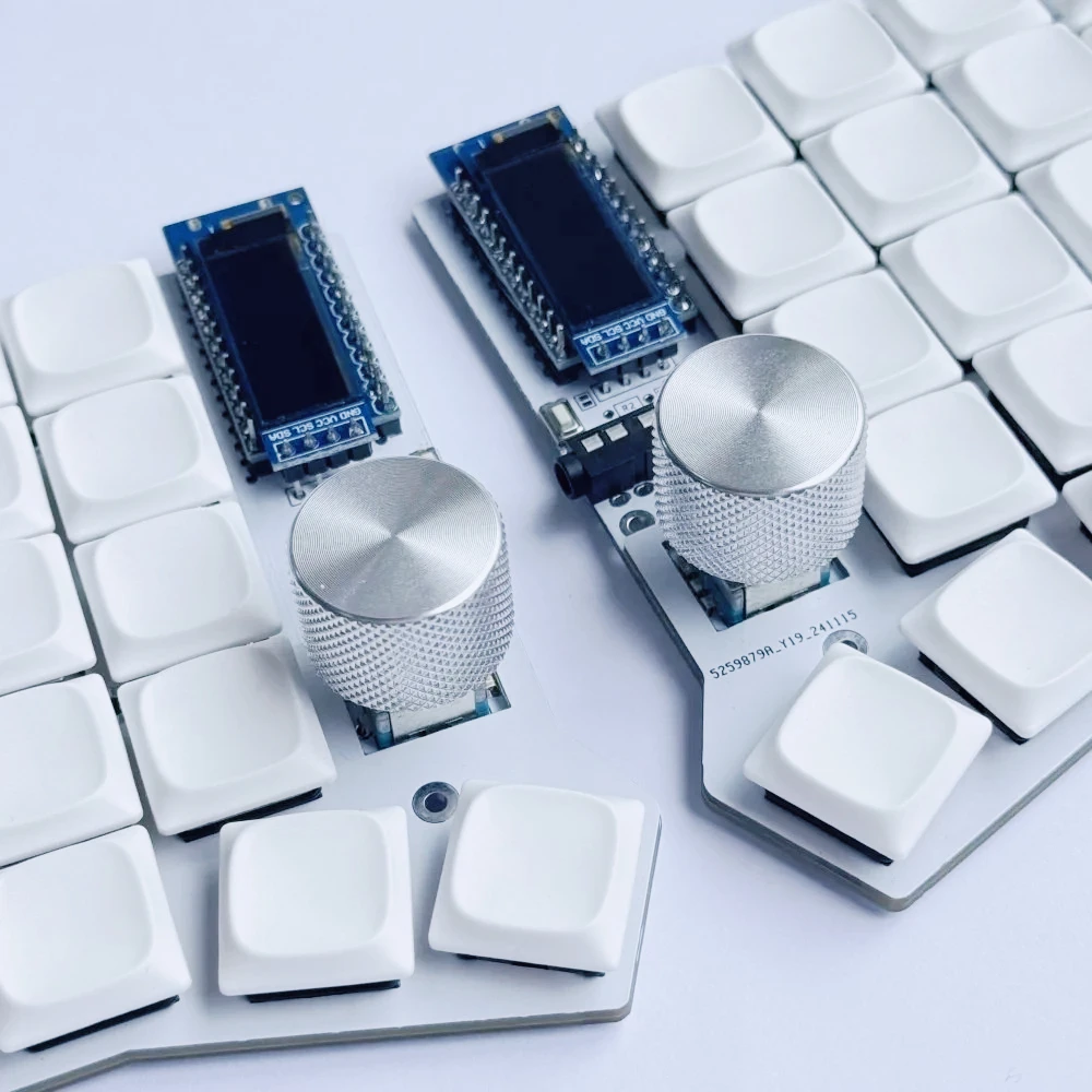 Wired Sofle Low Profile Split Keyboard Custom Single-mode RGB Hot Swap Knob OLED Screen for Gaming Keyboard 58Keys VIA Keymap