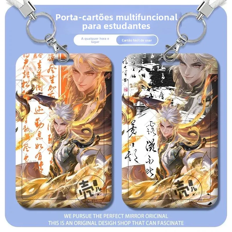 porta-cartao-de-identidade-escolar-com-tampa-deslizante-edicao-limitada-ano-da-serpente-of-kings-cordao-incluido-port