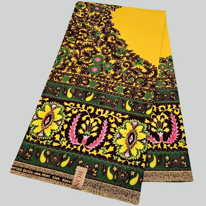 

Красная Золотая Ява, африканская батик, хлопковая ткань для платья, одежды, тюрбан, подушки, восковая ткань с принтом, ширина 46 дюймов, длина 6 ярдов, R2962