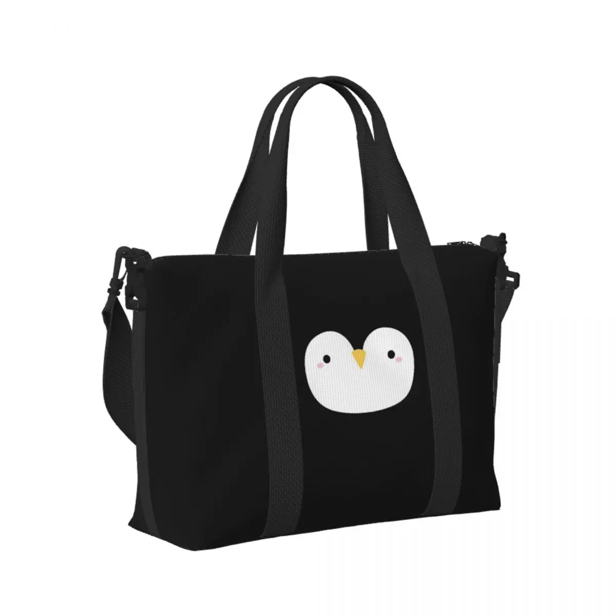 

Милая пляжная дорожная сумка с изображением маленького пингвина, большая вместительная сумка-тоут для тренажерного зала, йоги, женская дорожная сумка для покупок