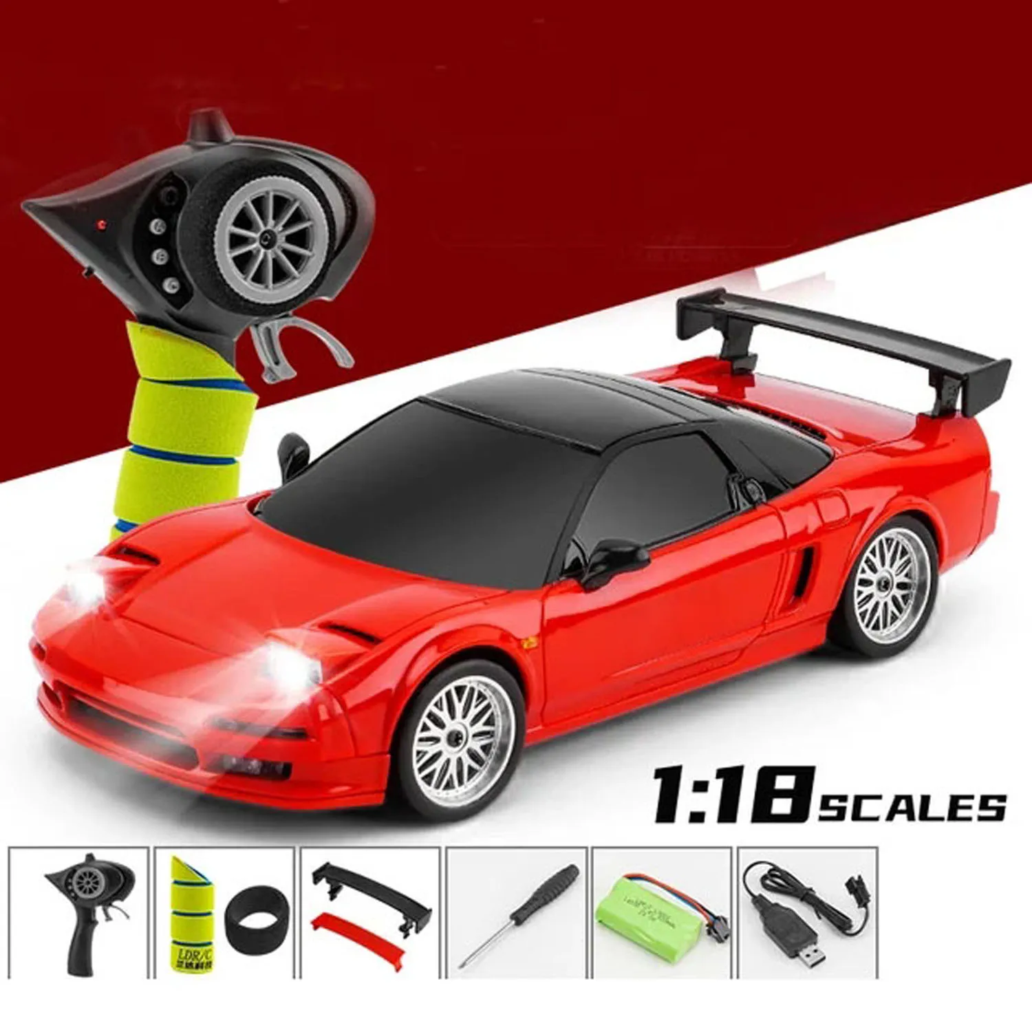 Gifts LDRC LD1803 RC Drift Car 2WD 1:18 Wireless Control Racing Vehicles Gyroscope Remote Control TOUCAN Model Toys for Boys