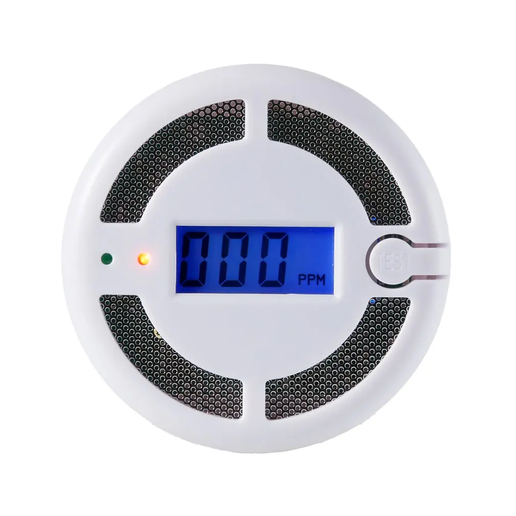 New 4 Style 2 In 1 Carbon Monoxide Detector & Smoke CO Sensor Alarm LED Smoke Detector CO Sensor Indicator Built in Siren Alert