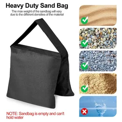 Black Duty Water Bag Weight bag Sandbags Heavy Photography Background Backdrop Stand Photo Studio Boom Arm Cantilever Tripod