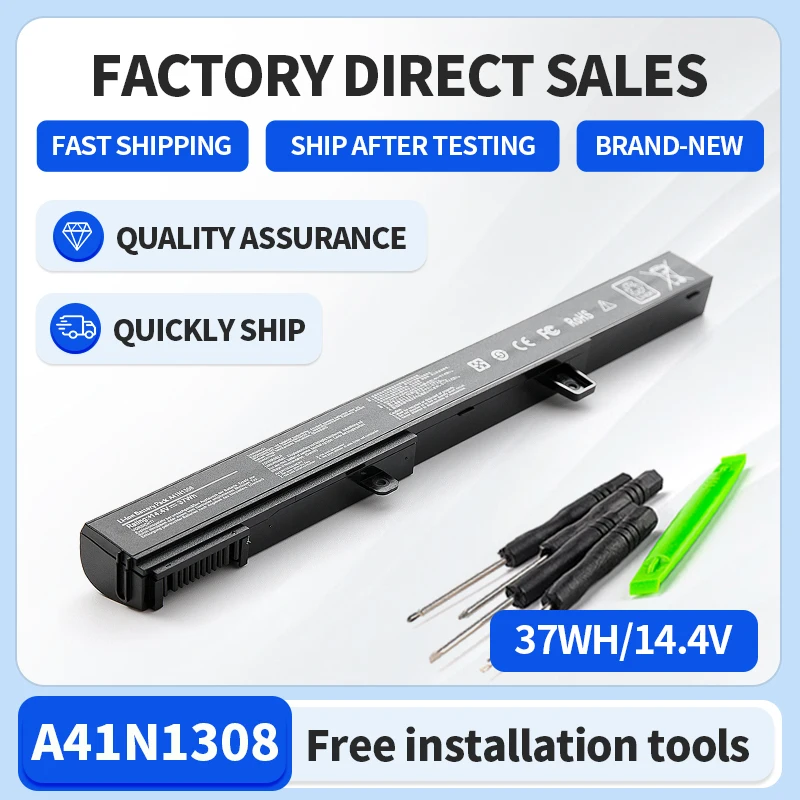 SOMI Laptop Battery A41N1308 A31N1319 0B110-00250100 X551M For Asus X451 X551 X451C X451CA X551C X551CA Series