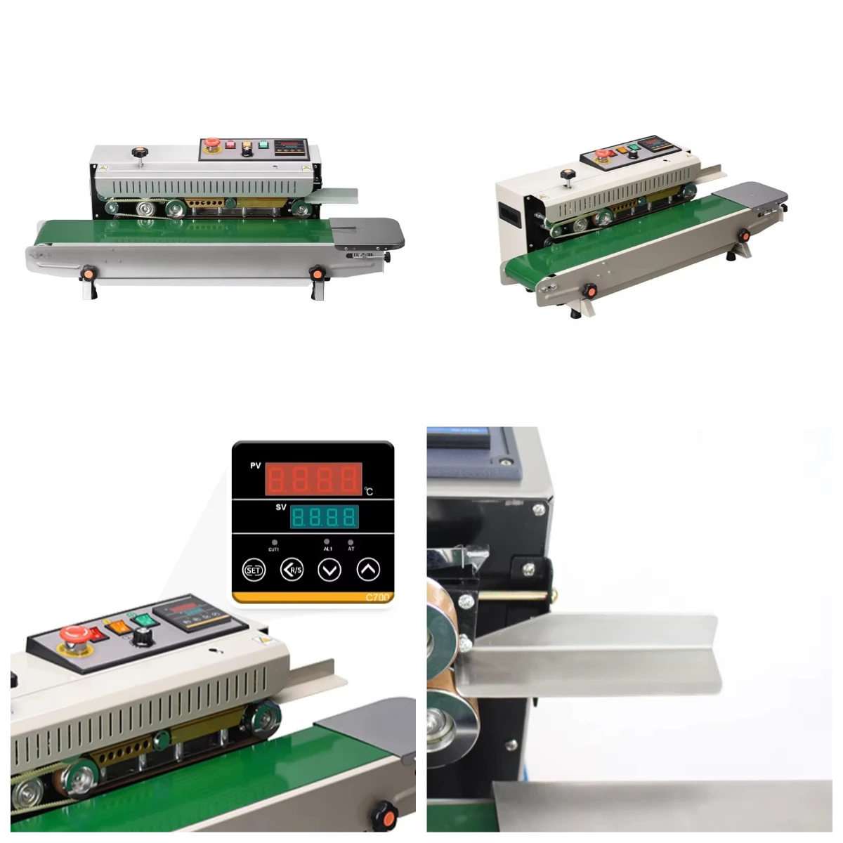 

STLPlastic Bag Soild Ink Heat Seal Fr770 Continuous Sealing Machine Expanded Food Band Sealer for Aluminum Foil/plastic Bags