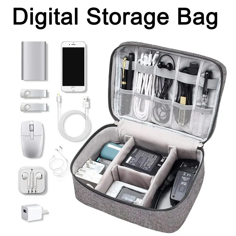 Tragbare Datenleitung Ladegerät Aufbewahrungstasche Reisekabel Organizer Wasserdichte Kabel Aufbewahrungstasche Elektronisches Zubehör Organizer Taschen