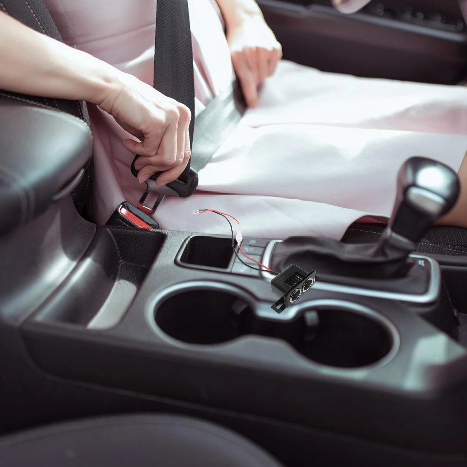 

1 To 2 Cigarette Lighter Socket Splitter Adapter Dual Outlet For 12-24V Cars Overload Protection Car Accessories 12V Plug