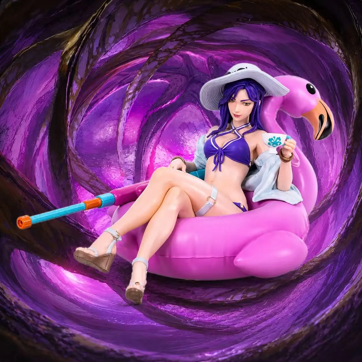 Pool Party Caitlyn 1/8 Scale Statue Figure Genuine Original Packaging Brand New（We Don't Have In-Game Icons To Give Away）