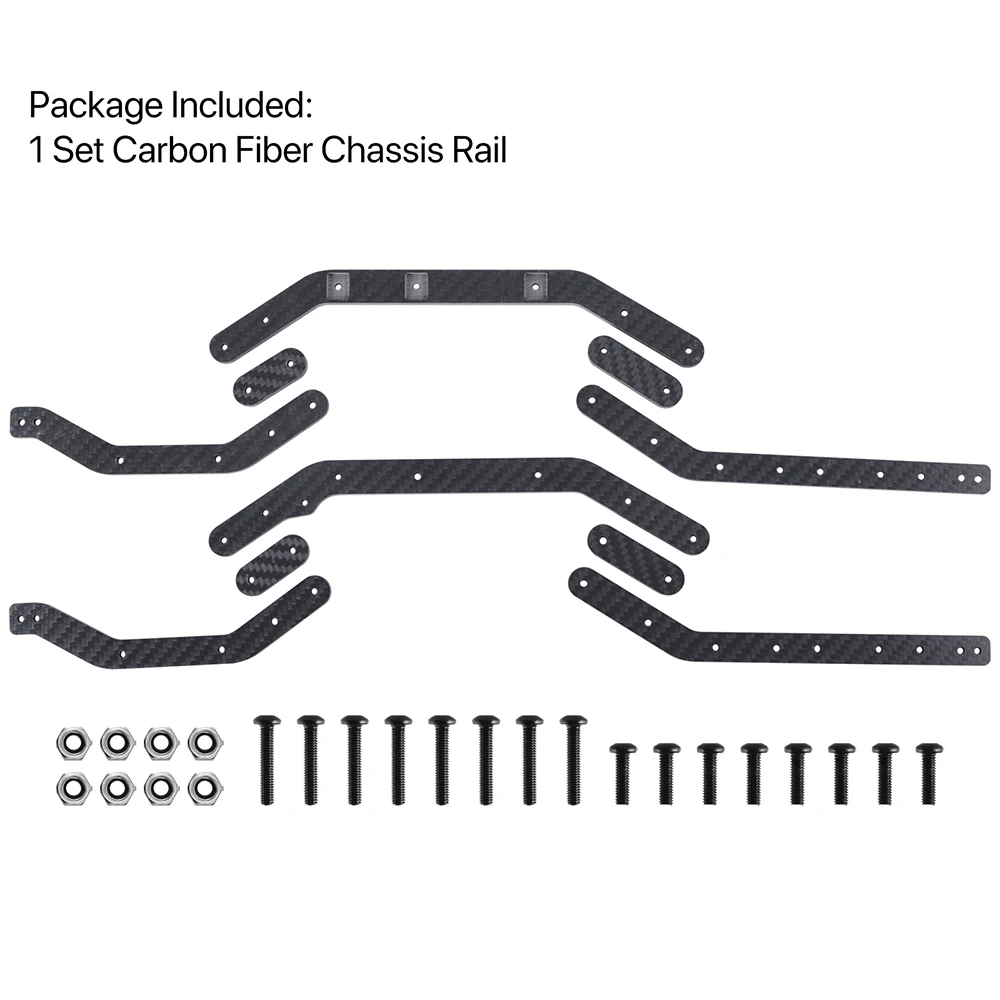 9imod Carbon Fiber Frame Chassis Rails for Traxxas TRX4 Upgrades TRX-4 Accessories RC Crawler Parts 1/10 Lightweight T410