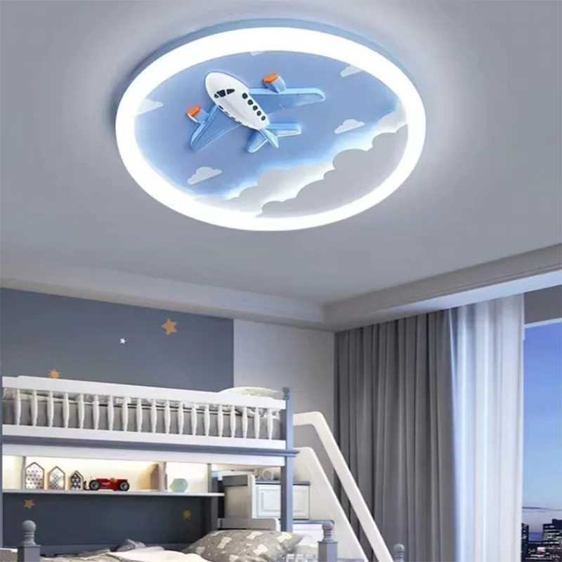 Modern Cute LED Ceiling Lamp For Kids Children's Room Bedroom Chandelier Light Interior Home Decoration Lustre Lighting Fixtures