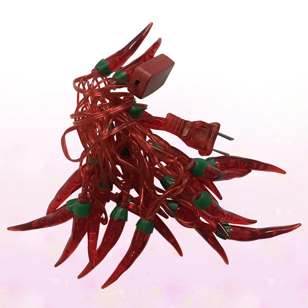 98ft الفلفل الحار سلسلة أضواء 20 المصابيح أضواء الفلفل مقاوم للماء الديكور للفناء شرفة سياج التخييم حفل زفاف غرفة نوم