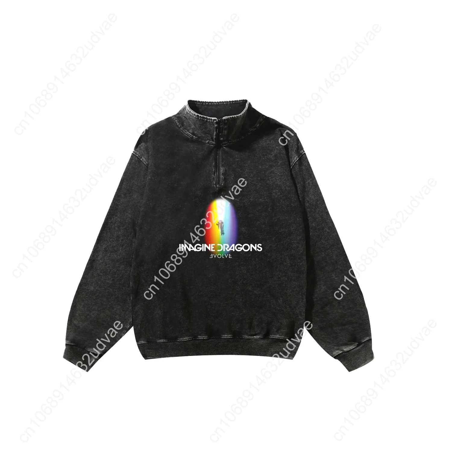 Imagine Dragons Retro Sweatshirt Man Woman Teenager Vintage Pullover Half Zipper Sweat Shirt Photo Custom Made Sleeved Tshirt