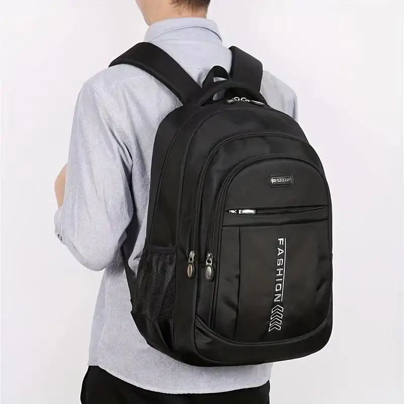 Large Capacity Casual Men Women Backpack Laptop Bag Waterproof Oxford Cloth School Bag for Teenagers Multi-pocket Travel Daypack