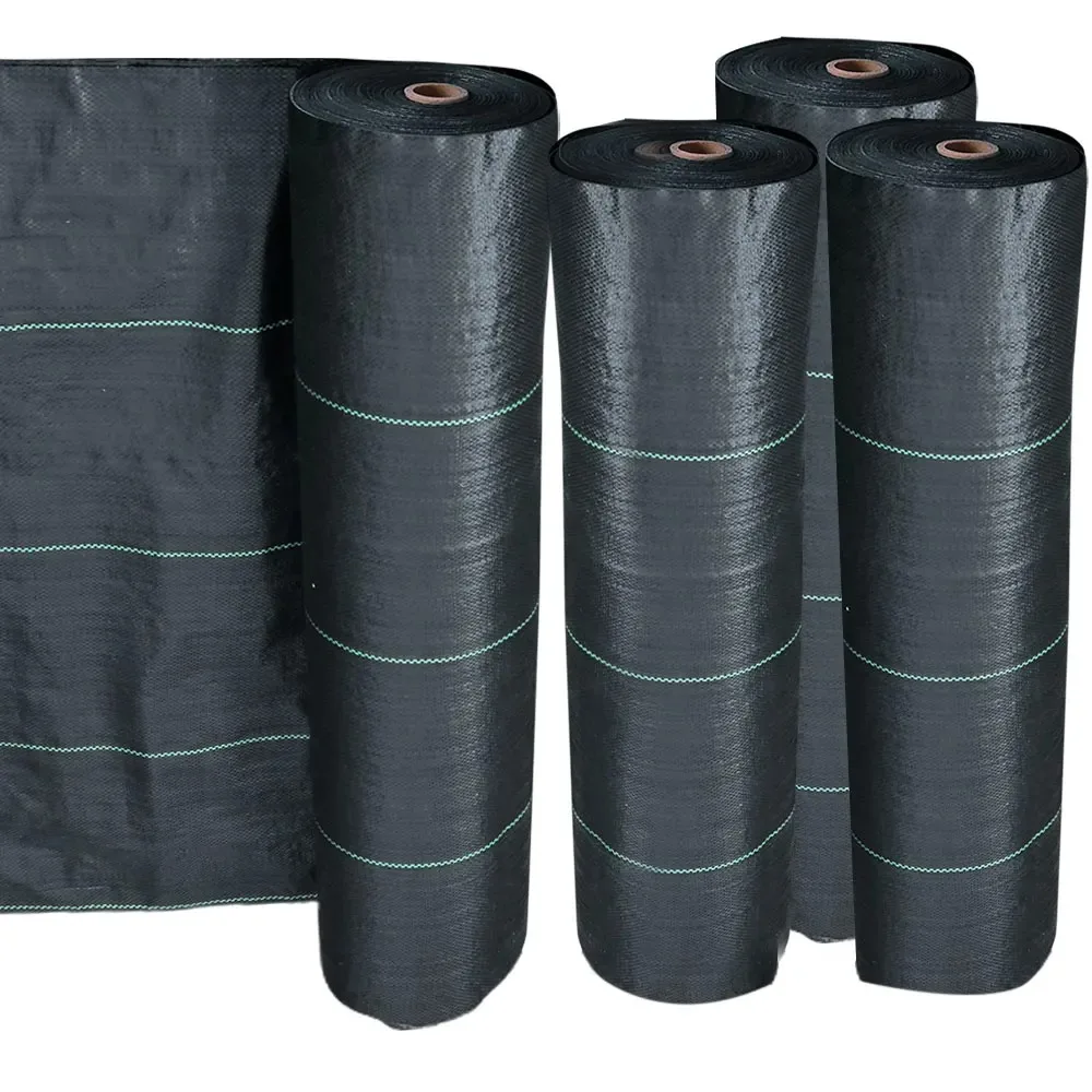Anti Slip Polyethylene Outdoor Garden Landscape Mat Weed Control Barrier Fabric Heavy-duty Woven Grass Cloth Ground Cover