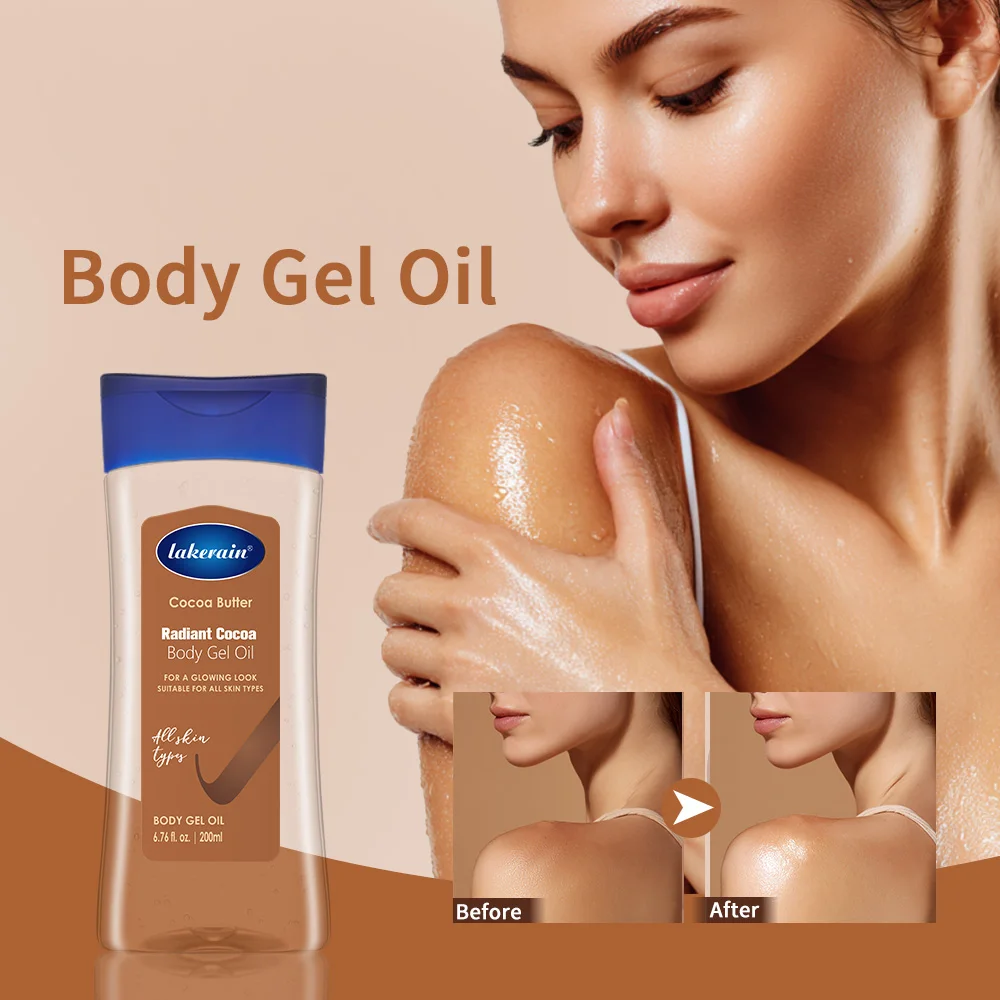 Radiant Cocoa Body Gel Oil Moisturizing Hydration For Dry Skin Care Radiant Glowing Butter Treatment Nourishing Body Skin Care