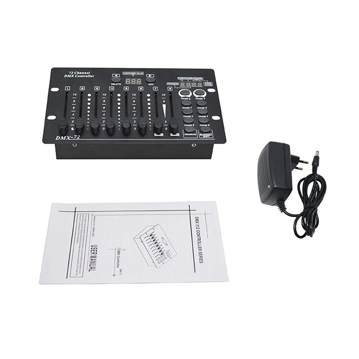 Imagem -06 - Mini Dmx512 Controller Professional Console Dmx Dimmer 16 32 72 Canais com Adaptador Dc9v Bateria para Desempenho de Palco