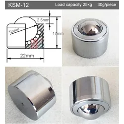 Factory outlets KSM-8/12/15/19 Precision universal Ball bearing casters/wheel,internal thread,Transmission systefurniture wheel