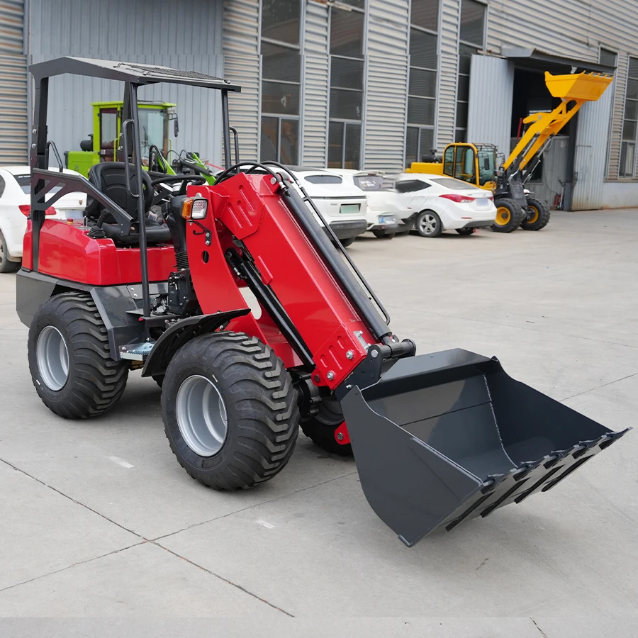 Wheel Loader Agriculture Farm Garden 4 Wheel Mini Loaders Fully Hydraulic Power Telescopic Wheel Loader
