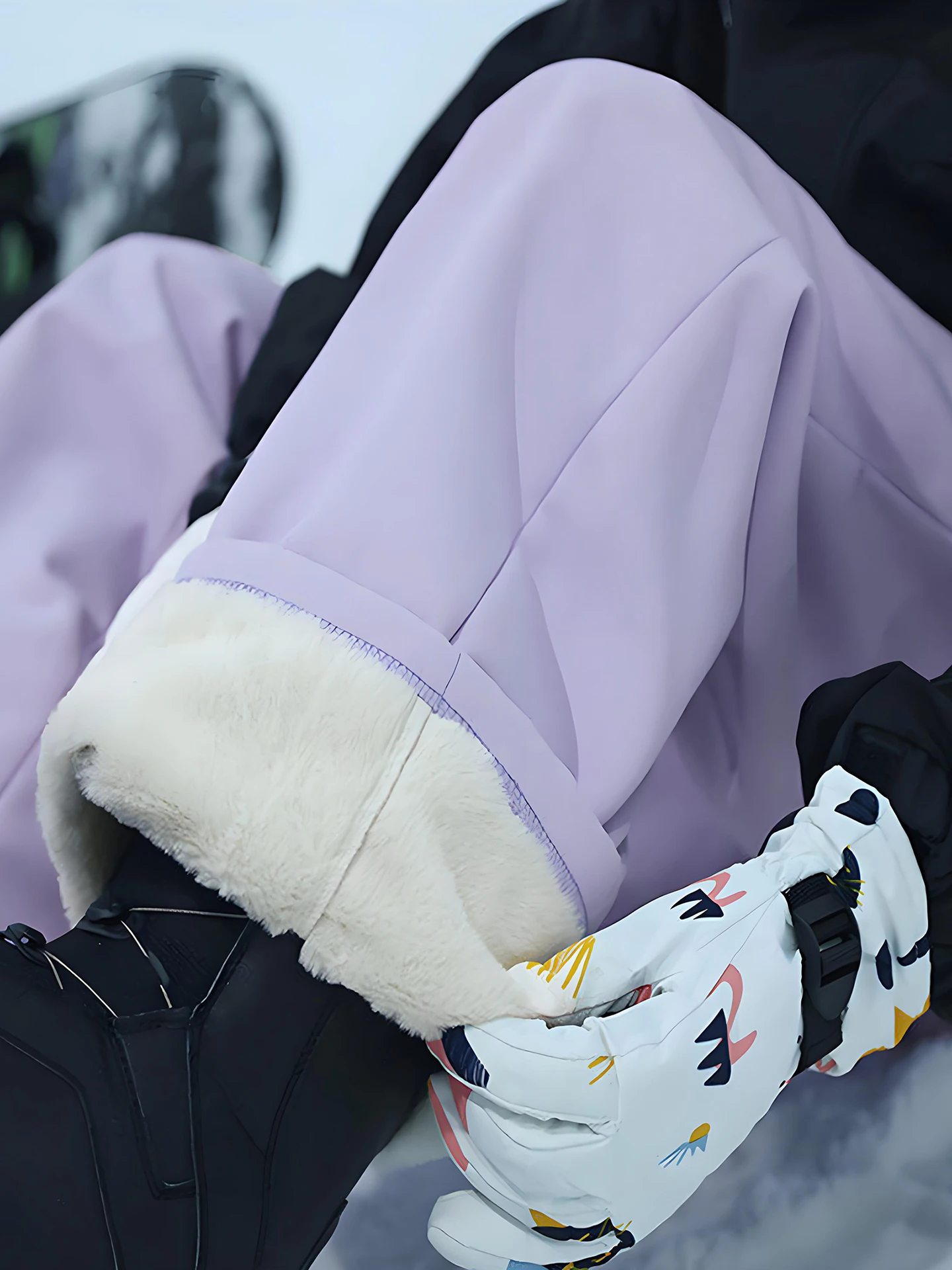 

Purple ex Snowboard Pants Fce Lined Windproof Outdoor Soft ell Trousers Winter Sports Gear Straight Leg Casual Pants