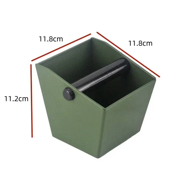 Dump Bin Bucket Anti Slip Espresso Coffee Grounds Container Coffee Knock Box Powder Beveled Coffee Grind Bin Coffee Waste Bar