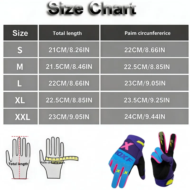 Multi-scene Sports Gloves, 5 Sizes Available, Multiple Styles & Colors, for Motorcycle Cycling Skiing Climbing Baseball