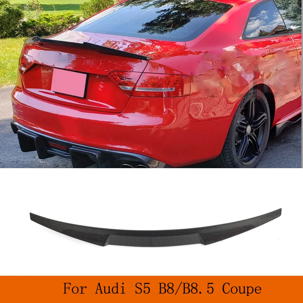 

Carbon Fiber Rear Car Trunk Racing Spoiler Wing For 2008-2017 Audi S5 B8/B8.5 Coupe Car Racing Boot Wing Lip Carbon Spoiler