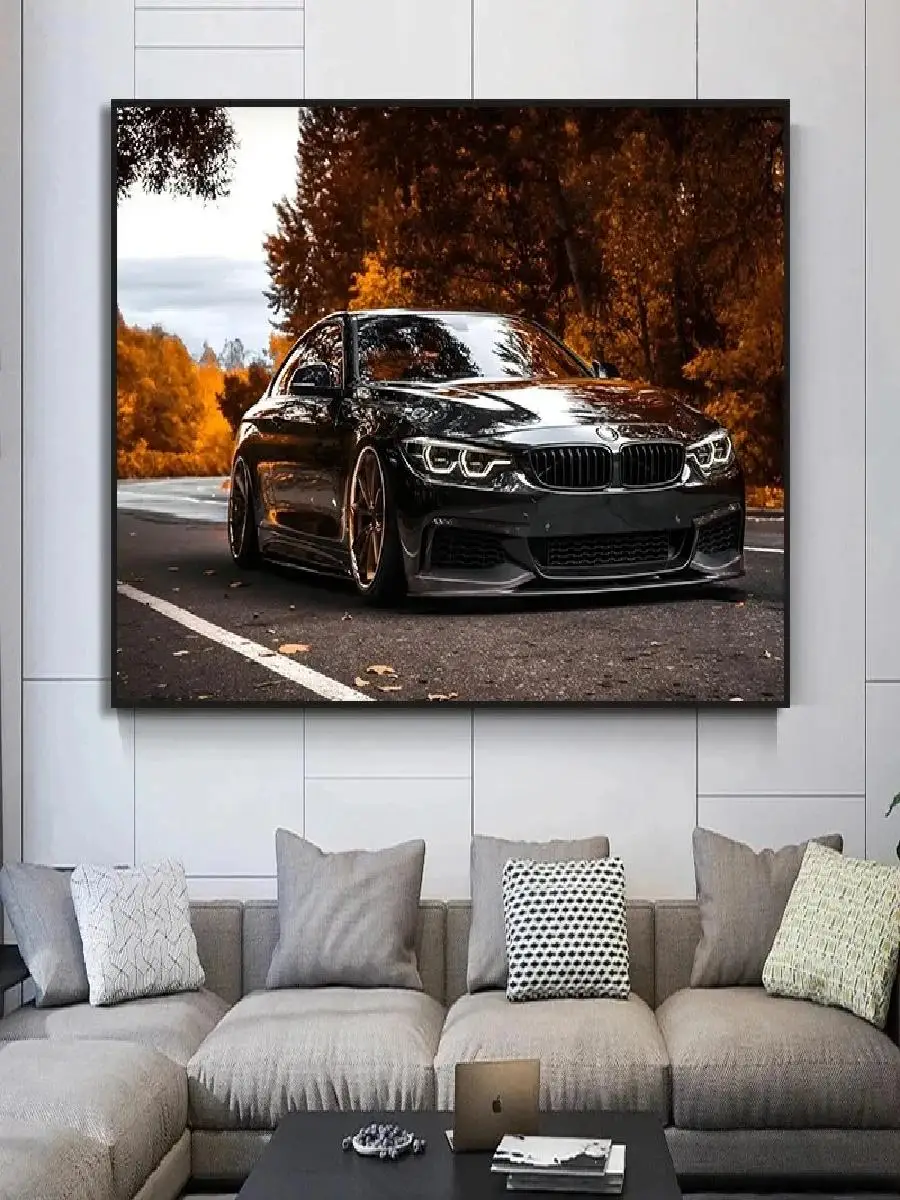 Modern BMW Series Evolution M M Luxury Car Power Racing Canvas Painting  Wall Art Picture for Living Room Decor  Poster Prints D