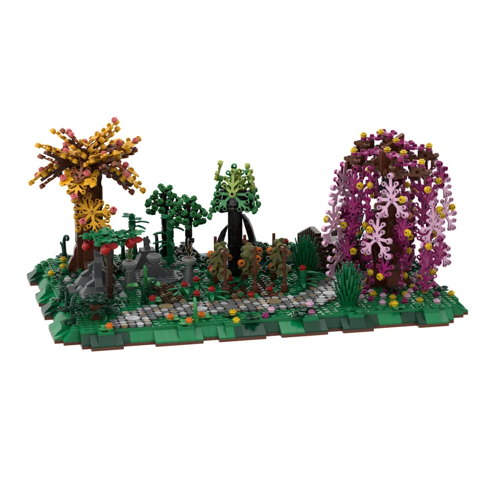 Gobricks MOC Druid Grove Building Blocks Model Baldur Gate 3 Game Adventure in The Woods Bricks DIY Creative Assembled Toys Gift