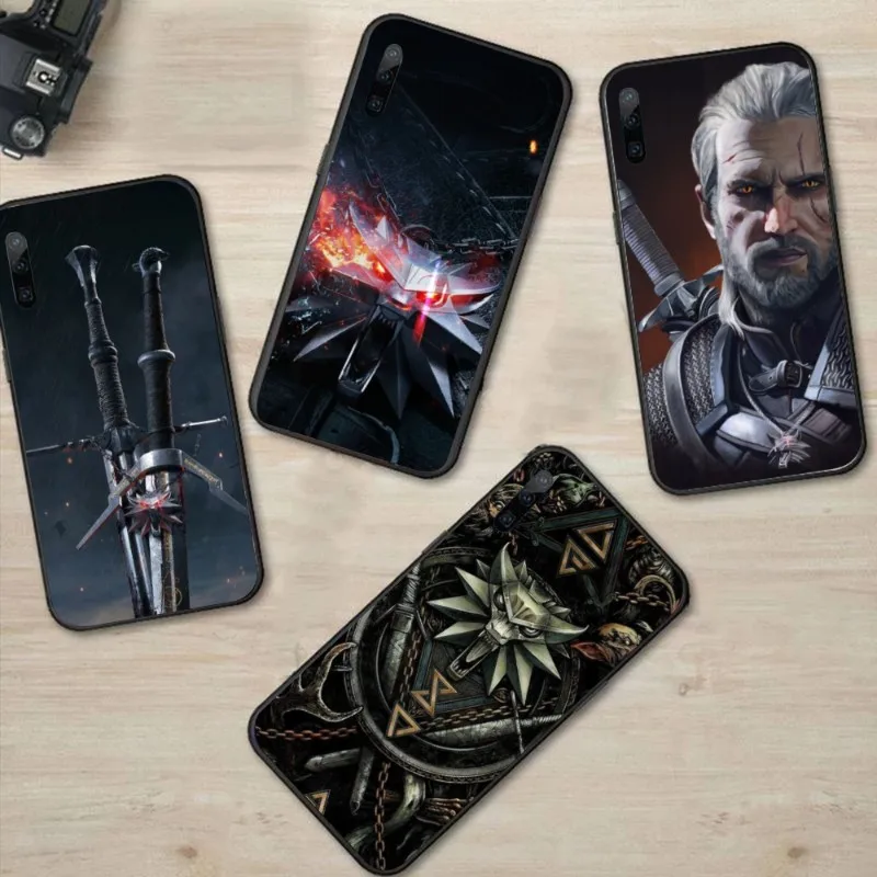 Hunter W-Witcher Smart Phone Case for Huawei P50 P40 P30 Pro Lite P Smart 2021 2019 Magic 3 Black Soft Phone Cover Funda